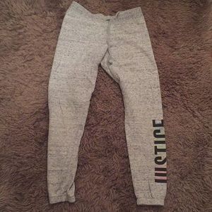 Justice Rainbow Letter Drawstring Sweatpants